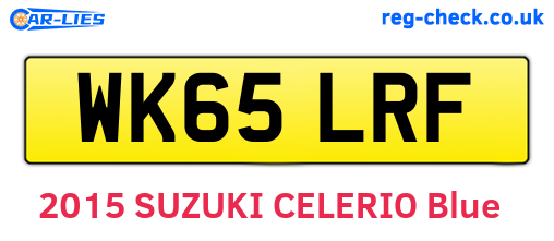 WK65LRF are the vehicle registration plates.