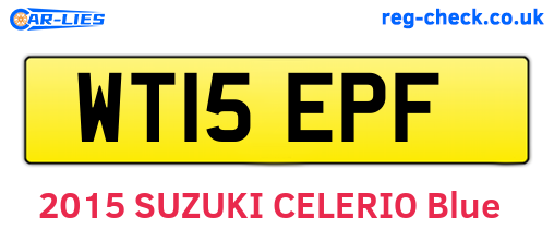WT15EPF are the vehicle registration plates.