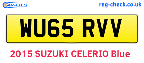 WU65RVV are the vehicle registration plates.
