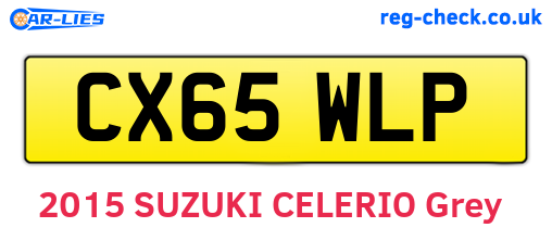 CX65WLP are the vehicle registration plates.