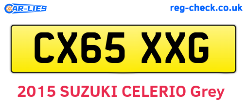 CX65XXG are the vehicle registration plates.