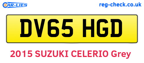 DV65HGD are the vehicle registration plates.