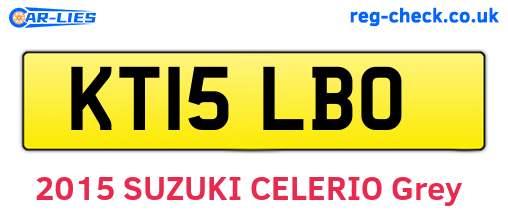 KT15LBO are the vehicle registration plates.