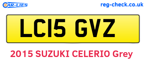 LC15GVZ are the vehicle registration plates.