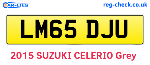 LM65DJU are the vehicle registration plates.