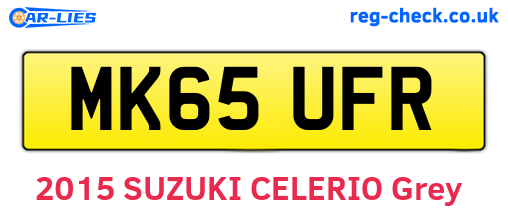 MK65UFR are the vehicle registration plates.