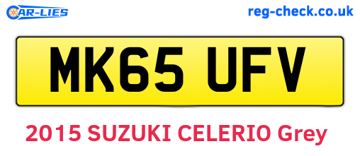 MK65UFV are the vehicle registration plates.