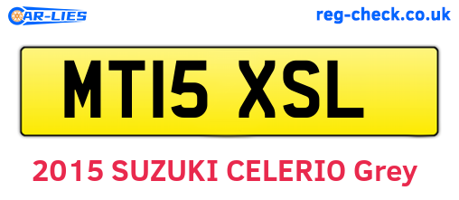 MT15XSL are the vehicle registration plates.