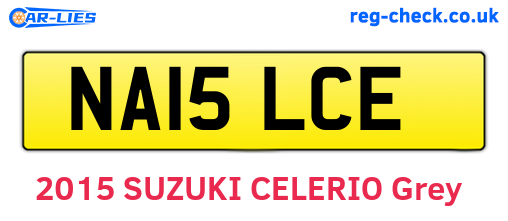 NA15LCE are the vehicle registration plates.