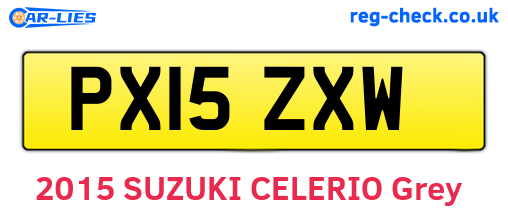 PX15ZXW are the vehicle registration plates.