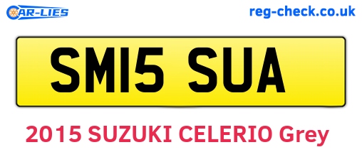 SM15SUA are the vehicle registration plates.