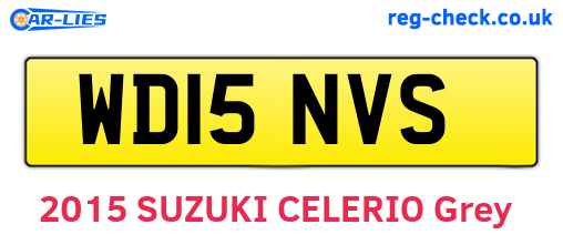 WD15NVS are the vehicle registration plates.