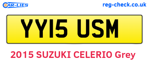 YY15USM are the vehicle registration plates.