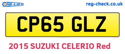 CP65GLZ are the vehicle registration plates.