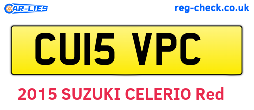 CU15VPC are the vehicle registration plates.