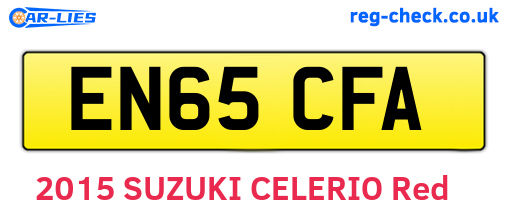 EN65CFA are the vehicle registration plates.