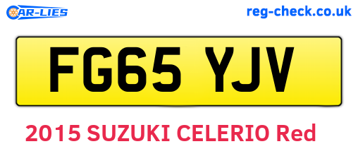 FG65YJV are the vehicle registration plates.