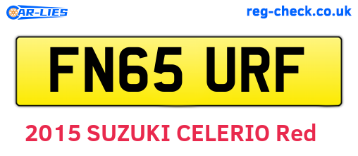FN65URF are the vehicle registration plates.