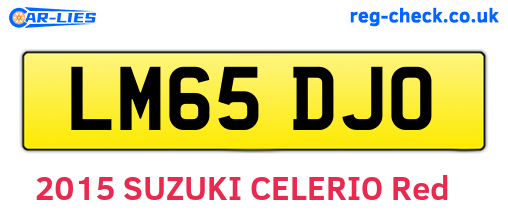 LM65DJO are the vehicle registration plates.