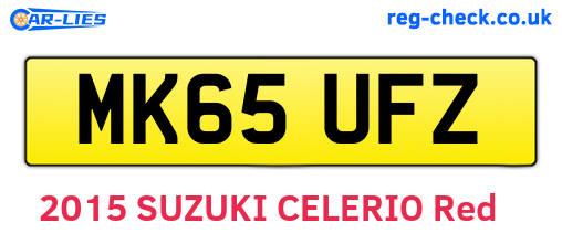 MK65UFZ are the vehicle registration plates.