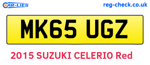 MK65UGZ are the vehicle registration plates.