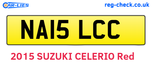 NA15LCC are the vehicle registration plates.