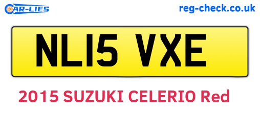 NL15VXE are the vehicle registration plates.