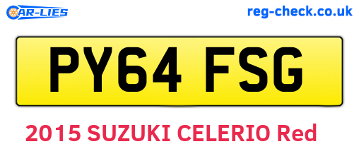PY64FSG are the vehicle registration plates.