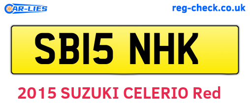 SB15NHK are the vehicle registration plates.