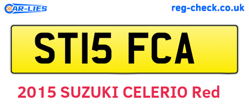ST15FCA are the vehicle registration plates.