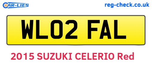 WL02FAL are the vehicle registration plates.