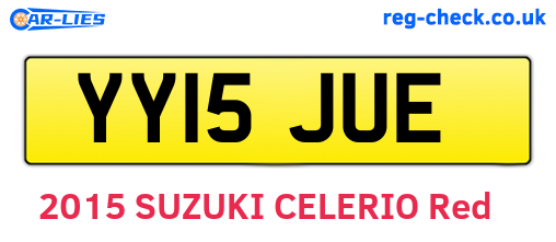 YY15JUE are the vehicle registration plates.