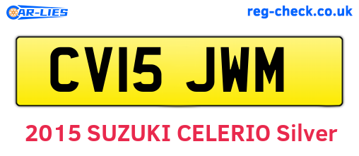 CV15JWM are the vehicle registration plates.