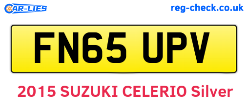 FN65UPV are the vehicle registration plates.