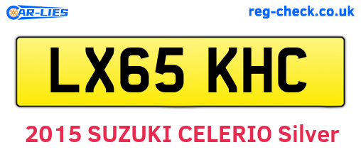 LX65KHC are the vehicle registration plates.