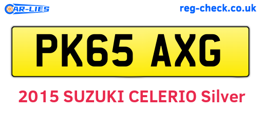 PK65AXG are the vehicle registration plates.