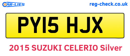 PY15HJX are the vehicle registration plates.