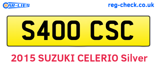 S400CSC are the vehicle registration plates.