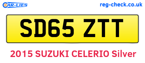SD65ZTT are the vehicle registration plates.