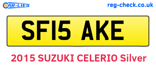 SF15AKE are the vehicle registration plates.