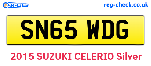 SN65WDG are the vehicle registration plates.