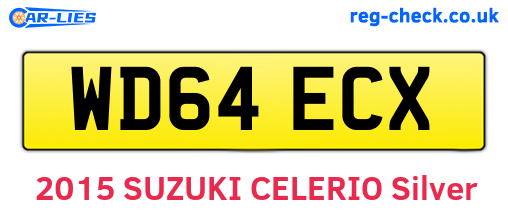 WD64ECX are the vehicle registration plates.