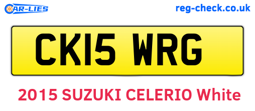 CK15WRG are the vehicle registration plates.