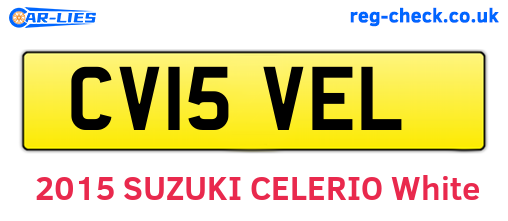 CV15VEL are the vehicle registration plates.