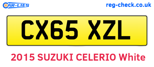CX65XZL are the vehicle registration plates.