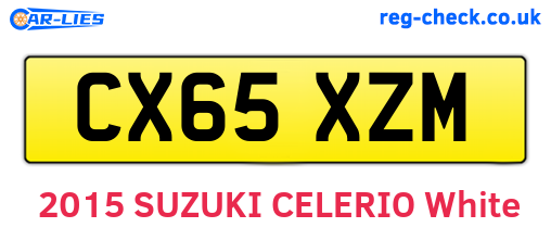 CX65XZM are the vehicle registration plates.