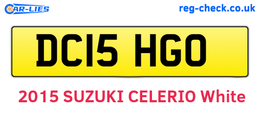 DC15HGO are the vehicle registration plates.