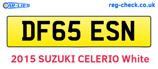 DF65ESN are the vehicle registration plates.