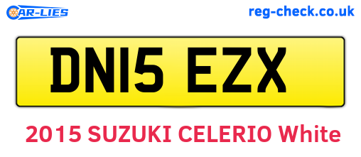 DN15EZX are the vehicle registration plates.