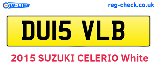 DU15VLB are the vehicle registration plates.